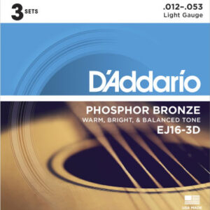 Saitensatz 3D-Pack D´Addario EJ16-3D Phosphor Bronze Light