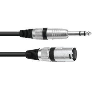 Omnitronic Adaptercable XLR(M)/Jack stereo 5m bk Audiokabel