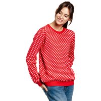 Pussy Deluxe Chic Dotties Damen Strickpullover rot allover