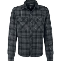 Brandit Flanellhemd - Checkshirt - XL bis 7XL - für Männer - Größe XXL - grau/schwarz/weiß