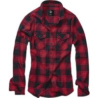 Brandit Flanellhemd - Amy Flanell Checkshirt - S bis 5XL - für Damen - Größe XXL - schwarz/rot