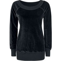 Forplay Sweatshirt - Velvet Sweater - S bis 3XL - für Damen - Größe XXL - schwarz