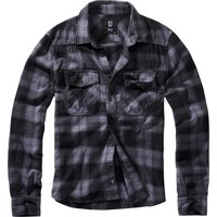 Brandit Flanellhemd - Checkshirt - 6XL bis 7XL - für Männer - Größe 7XL - schwarz/charcoal