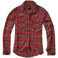Brandit Flanellhemd - Amy Tartan Flanell Checkshirt - 3XL bis 5XL - für Damen - Größe 5XL - rot/schwarz