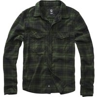 Brandit Flanellhemd - Checkshirt - M bis 4XL - für Männer - Größe L - grün