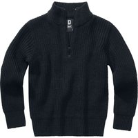 Brandit Sweatshirt - Kids Marine Troyer - 122/128 bis 170/176 - für Jungen - Größe 170/176 - schwarz
