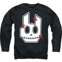 EMP Stage Collection Sweatshirt für Kleinkinder - Kids Sweatshirt mit Totenkopf-Rockhand - für Mädchen - schwarz