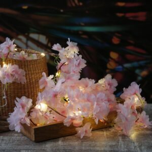 LED Lichterkette Kirschblüten - Blumengirlande - 20 warmweiße LED -...