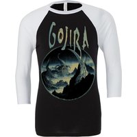Gojira Langarmshirt - Sea Creature Raglan - S bis XXL - für Männer - Größe XXL - schwarz/weiß  - Lizenziertes Merchandise!