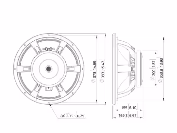 LAVOCE WAF153.02 15" Woofer