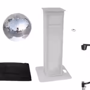 EUROLITE Set Spiegelkugel 50cm mit Stage Stand variabel + Cover schwarz